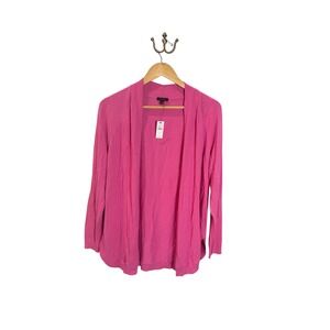 NWT Talbots Pink Open Front Cardigan Sweater Womens Knit Casual‎ Everyday